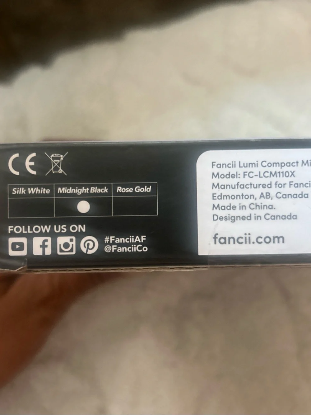 Fancii LED Lighted Travel Makeup Mirror, 1x/10x Magnification - Daylight LED